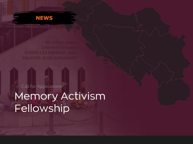 Call for Applications: Memory Activism Fellowship – Deadline: 1 October