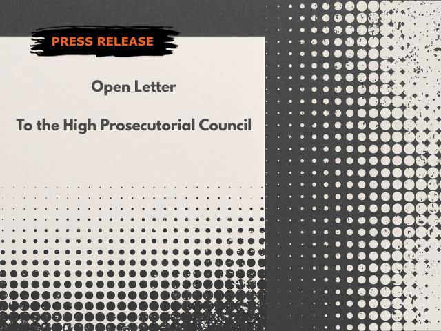 Open Letter to the High Prosecutorial Council Regarding the Appointment of the War Crimes Prosecutor